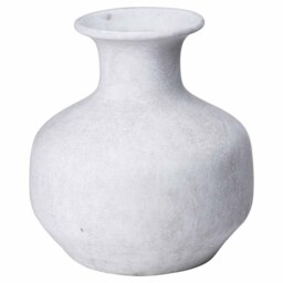 Darcy Squat Vase - Ceramic - L24 x W24 x H26 cm - Stone White