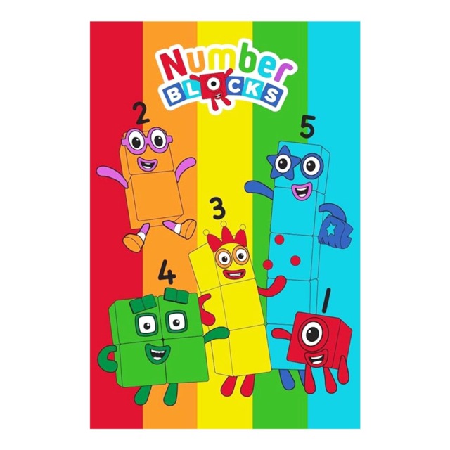 Numberblocks Fleece Rainbow Blanket Multi Multicoloured 150cm x 100cm 1