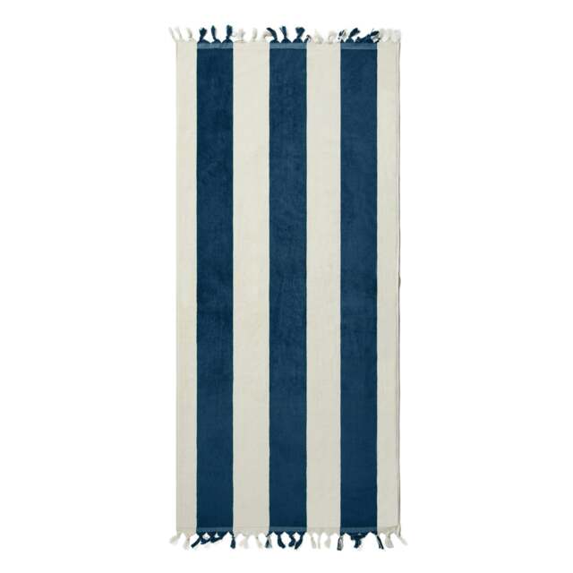Vinga Valmer Beach Towel - Navy - 80cm x 180cm x 0.5cm Blue