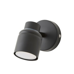 ValueLights Benton Black IP44 Bathroom Adjustable Wall Light Black