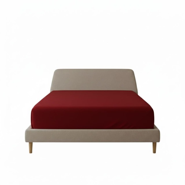 Flannelette Fitted Sheet Soft Brushed Cotton Bedding Warmth Comfort Red Single