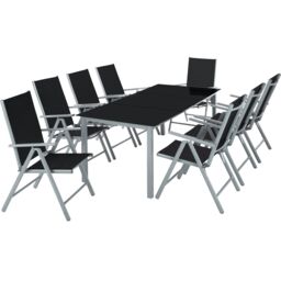 Aluminum Seating Set 8+1 Silver silver 1