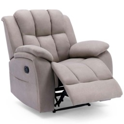 Brookline Electric Technology Fabric Auto Recliner USB Lounge Chair (Pumice)
