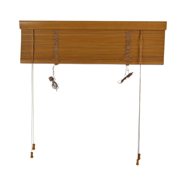 29mm Honey Horizontal Wooden Slats with Valance 50cm x 210cm