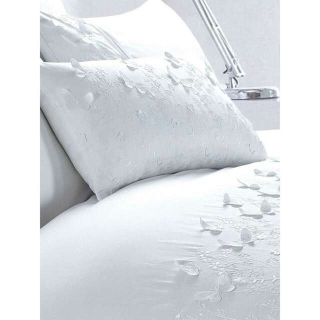 Rapport Papillon Duvet Cover Set - White - Superking White Super King