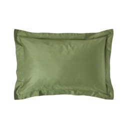 Homescapes Moss Green Organic Cotton Oxford Pillowcase 400 TC - Standard Size Green Standard