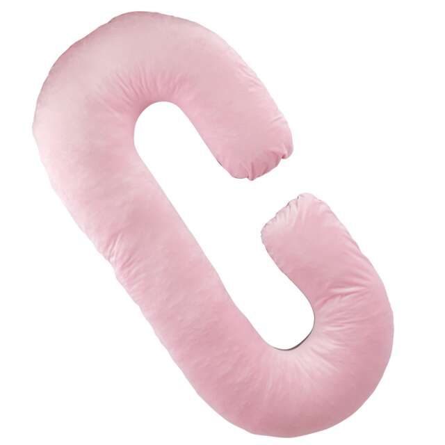 Aamira Pregnancy Maternity Pillow, 140x65x20cm C Shaped Memory Foam Pink Pink 140x65x20cm Pink Pink 1