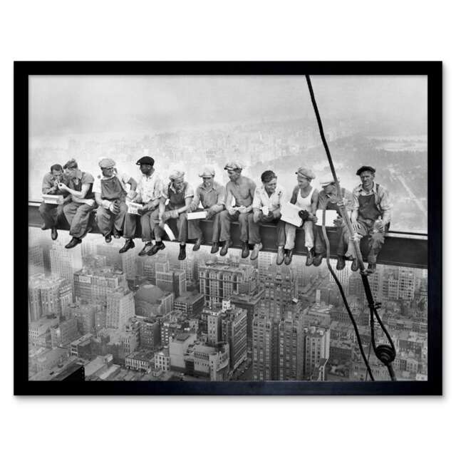 Lunch Atop A Skyscraper New York 1932 Iconic Photo Framed Wall Art Print