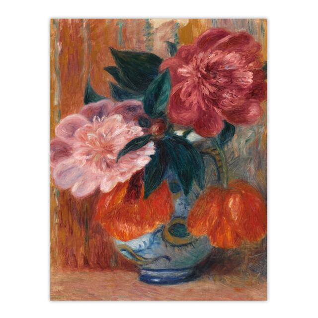 "Tulips and Peonies in Pitcher Glackens Huge Wall Art Poster Print 24X32"""
