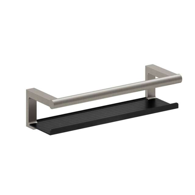 COSMIC Bathroom Shelf, Organizer, Matt Silver and Black, Architect S+ Collection