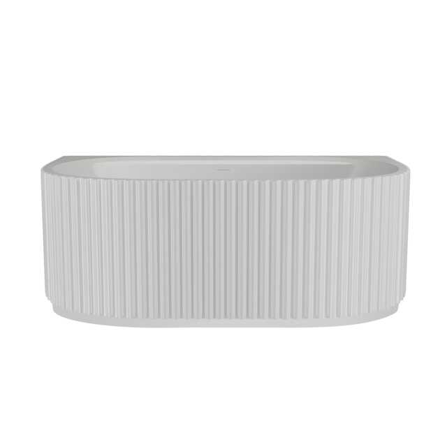 Balterley Contemporary Back To Wall Freestanding Bath with Ribbing from Balterley White White