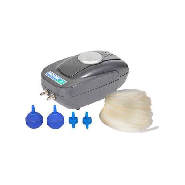 Hozelock Air Pump & Accessories Including Hose & Air Stone and Check Valve Black, 320 Litres Per Hour