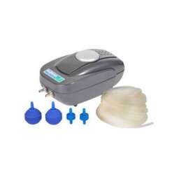 Hozelock Air Pump & Accessories Including Hose & Air Stone and Check Valve Black, 320 Litres Per Hour