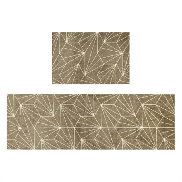 JVL Mega Doormat and Runner - Brown Geo