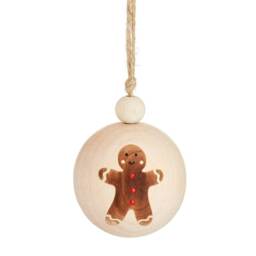 Sass & Belle Christmas Bauble Wooden Gingerbread Man