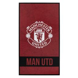 Manchester United FC Identity Crest Beach Towel - Red/White/Black - One Size