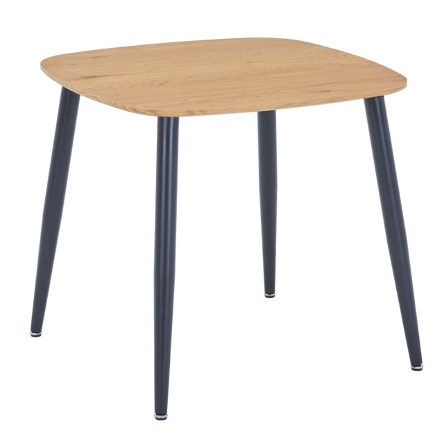 Aspen Square Dining Table 80cm - Modern 2 - 4 Seater Compact Kitchen Table Brown Brown Small 1