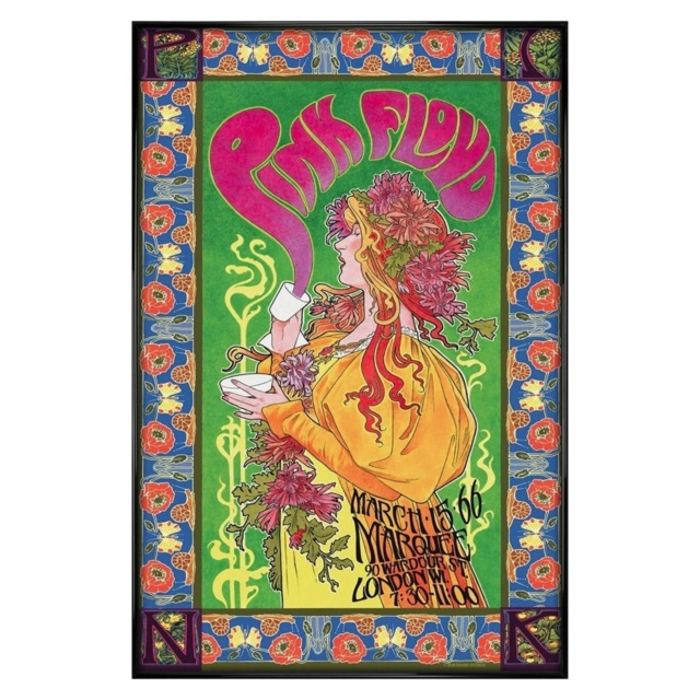 Gloss Black Framed Pink Floyd '66 Maxi Poster Multi