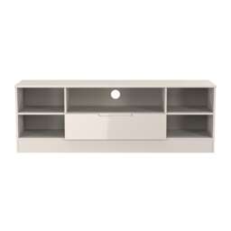 Lucca Wide 1 Drawer TV & Media Unit in Kashmir Gloss & Kashmir (Ready Assembled) Cream Kashmir Gloss & Kashmir