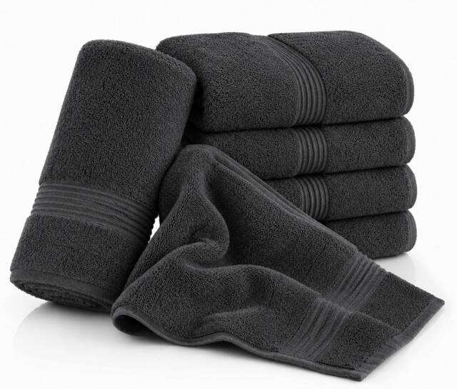 Nod Off 500GSM Egyptian Ring Spun Cotton Bath Sheet 80x140cm Charcoal Pack of 2