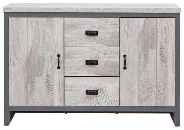 Boston 2 Door 3 Drawer Sideboard Grey Grey