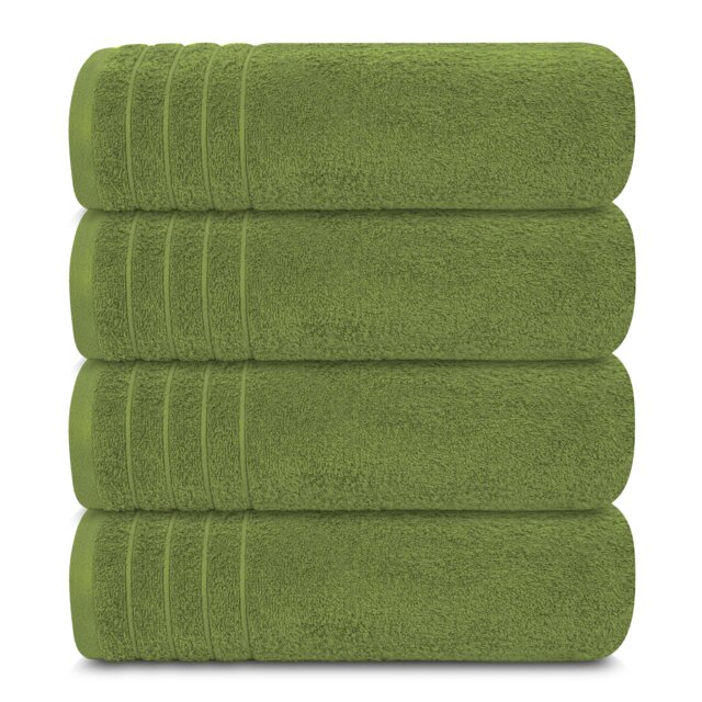 Extra Large Cotton Bath Towels Set of 4, 450 GSM, 76 x 152 cm