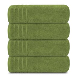 Extra Large Cotton Bath Towels Set of 4, 450 GSM, 76 x 152 cm