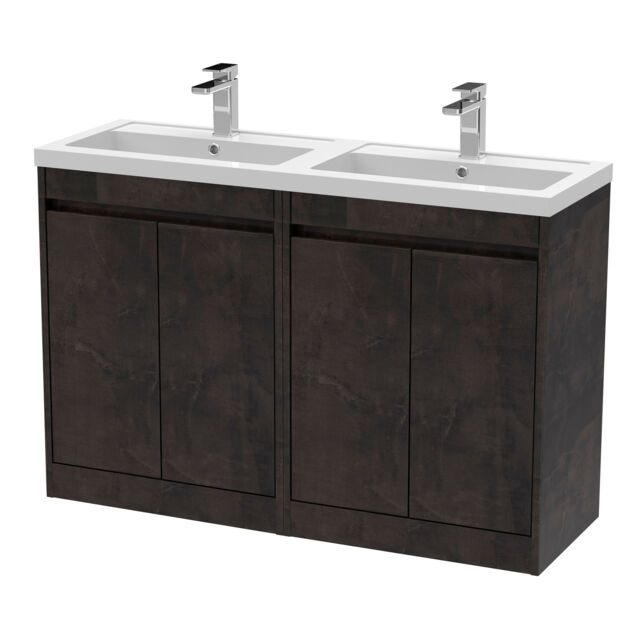 Balterley Chartley 4 Door Vanity Unit, Polymarble Basin, 1200mm, Slate