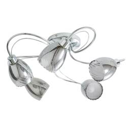 BHS Arya Bathroom Flush Ceiling Light Silver Chrome 1