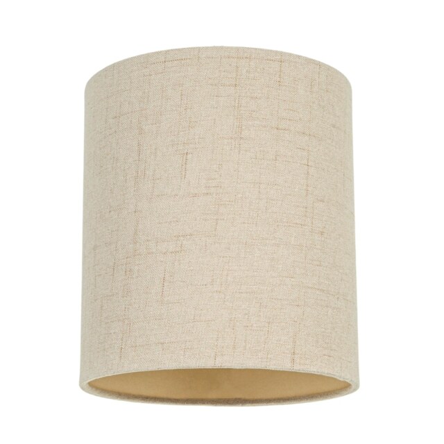 "Contemporary and Sleek Taupe Linen Fabric 6"" Cylindrical Lamp Shade 60w Maximum"