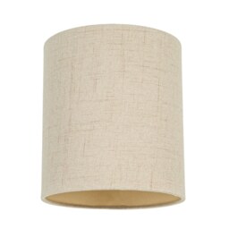 "Contemporary and Sleek Taupe Linen Fabric 6"" Cylindrical Lamp Shade 60w Maximum"