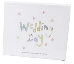 Vintage Collection Fabric Multi Aperture Wedding Day Photo Frame