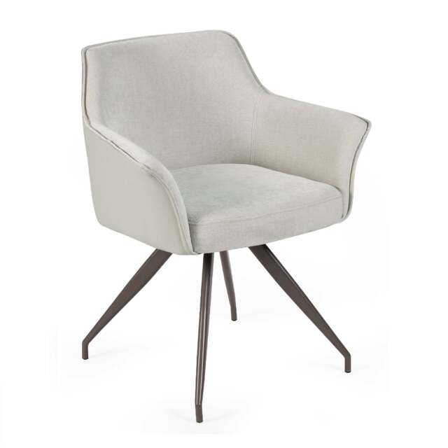 Davenport Premium Ivory Fabric Dining Chair