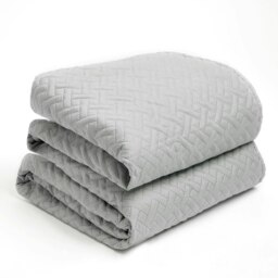 OHS Geo Pinsonic Quilted Blanket Bedspread, 200x240cm - Silver