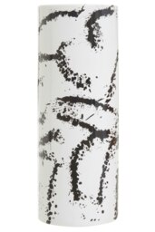 Interiors by Premier Durable Large Black And White Ceramic Vase, Easily Maintained Pottery Vase, Contemporary Vase For Flowers White