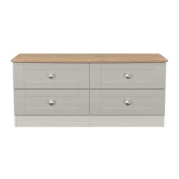 Cumbria 4 Drawer Bed Box in Grey Ash & Bardolino Oak (Ready Assembled) Grey Grey Ash & Bardolino Oak