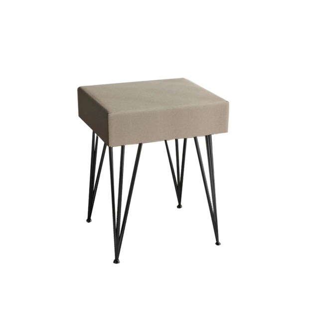 CARME Home - Olivia Black Velvet Padded Stool