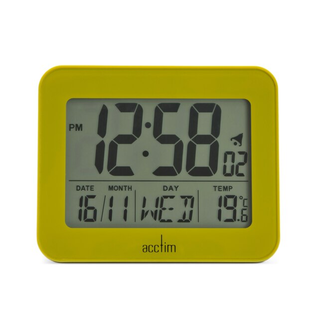 Acctim Otto Superbrite® Digital Bedside Alarm Clock Yellow Heathland One Size