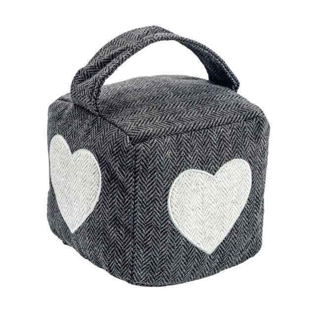 Nicola Spring Herringbone Door Stop - 16 x 16cm - Heart