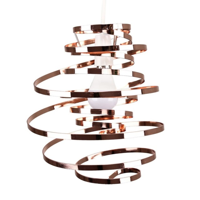 ValueLights Bensson Twisted Non Electric Copper Pendant Shade Copper