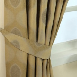 Homescapes Gold Modern Curve Jacquard Curtain Tie Back Pair