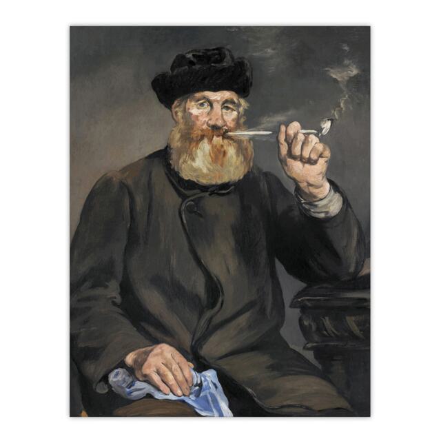 The Pipe Smoker Portrait Manet Vintage Huge Wall Art Print 18X24 In