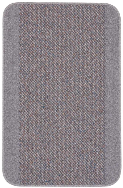 Washable Designer Rugs & Mats Bordered Design in Silver Grey 110G