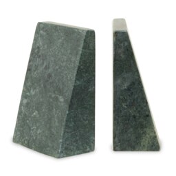 Marris Set Of Two Green Marble Bookends Green
