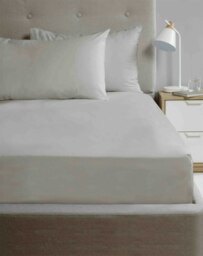 180 TC Percale Microfibre Fitted Sheet - Silver - Single