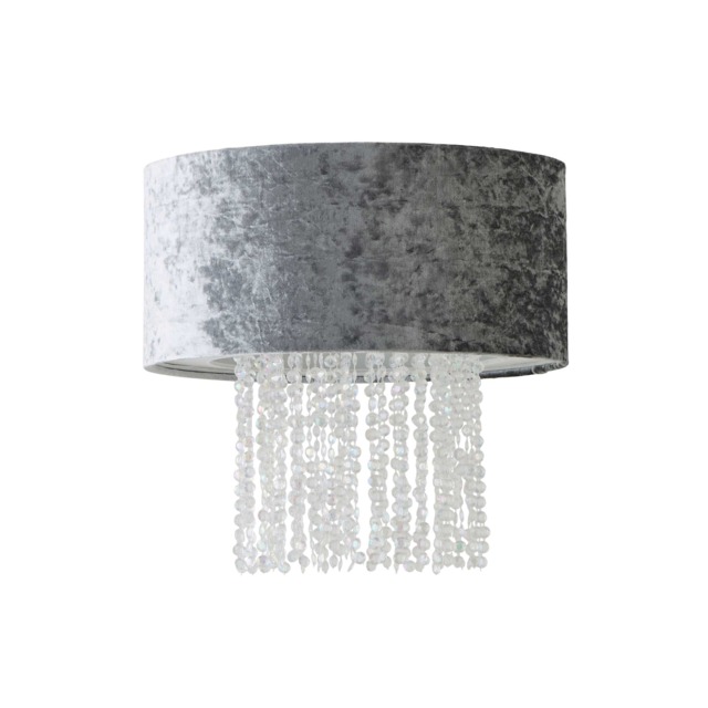 ValueLights Boland Silver Ceiling Pendant Droplets Shade and Bulb