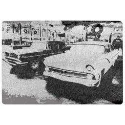 Cool Cars Satin Silver Rug Multi