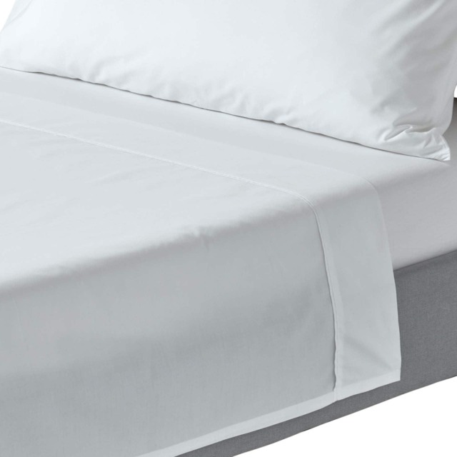Homescapes White Egyptian Cotton Flat Sheet 200 TC, King White King