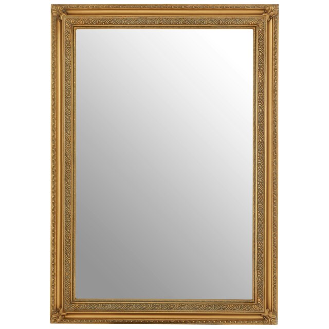Stunning Gold Finish Wall Mirror, Decorative Functional Hallway Mirror For Livingroom, Elegant Modern Mirror Gold