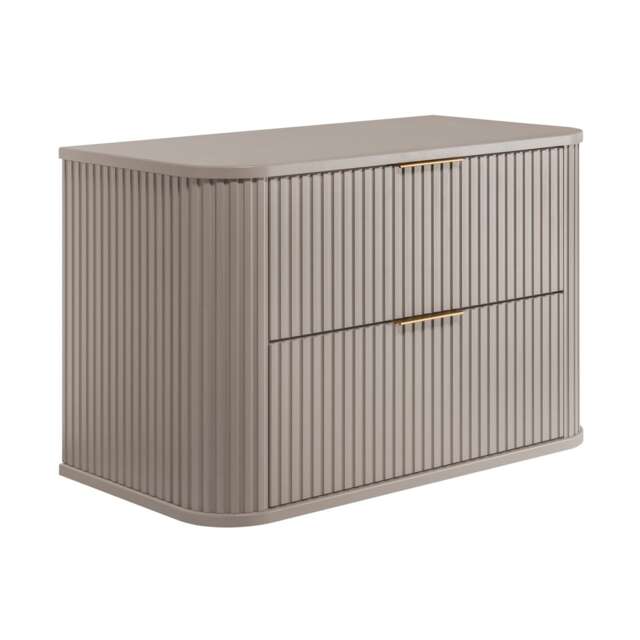 Elegance Glamour Style 2 Drawer Bathroom Vanity Cabinet 80cm - Cashmere Grey Cashmere